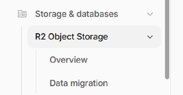 Storage & databases > R2 Object Storage > Overview